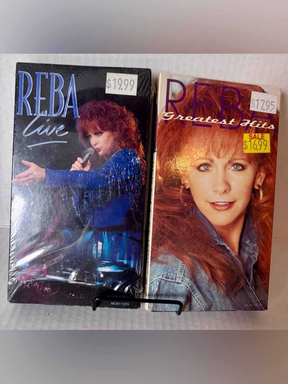 2 Reba Mcentire Live & Greatest Hits VHS Tapes Vintage Country Music Tested